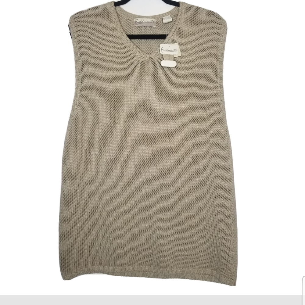 NEW Fieldmaster Mens Size Large V-neck Knitted Ves